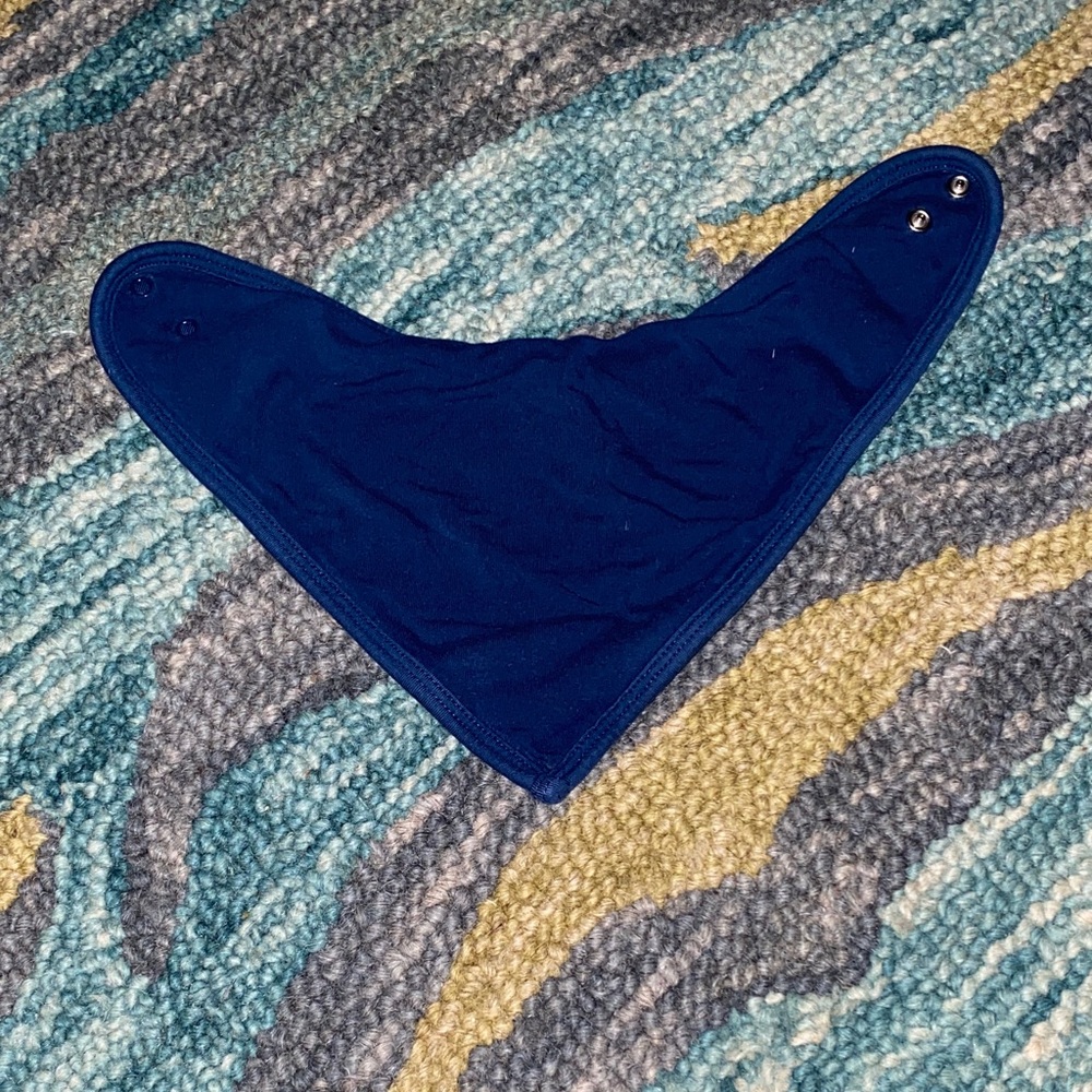 Navy Blue Bandana Bib with Snap Closures Kyte Baby